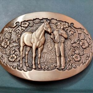 Award Design Medals Vintage Brass Belt Buckle First Edition